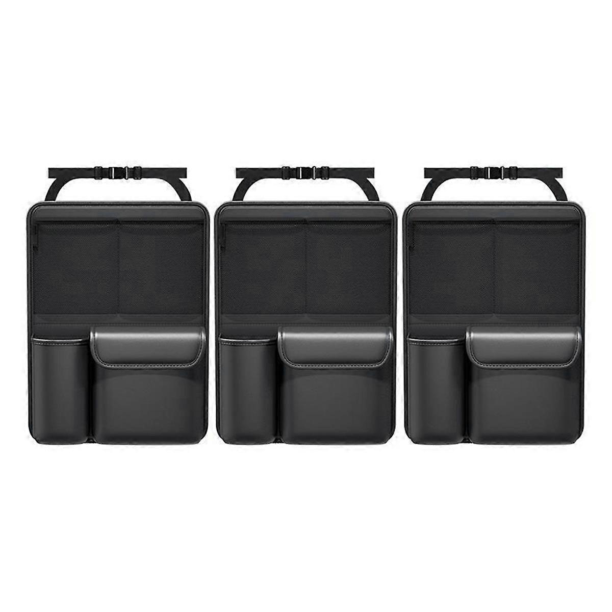 Car Trunk Leather Storage Bag set Foldable Car Seat Back Tools