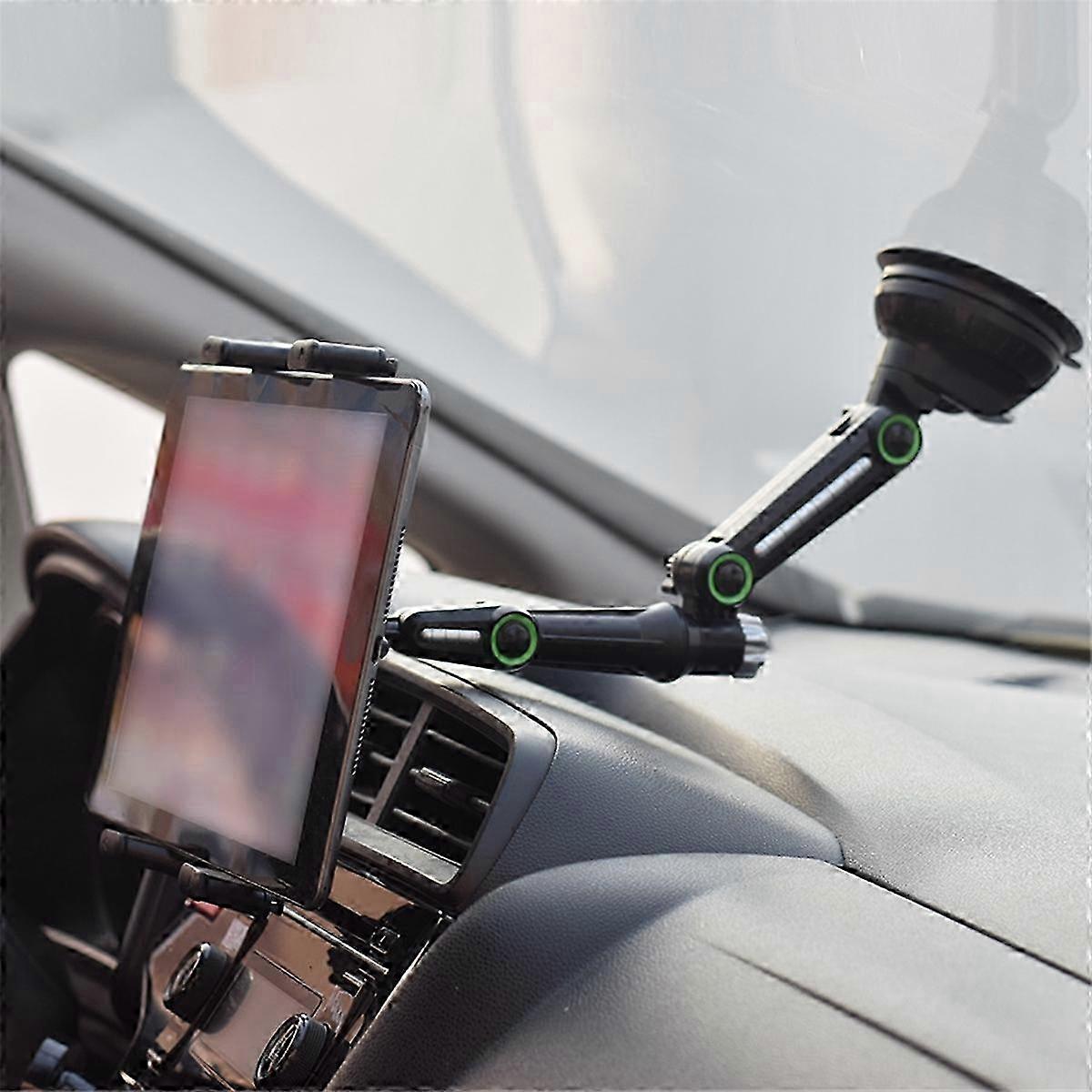 Universal Tablet Holder with Long Arm Suction Cup Mount for 4-13 Inch Devices, Compatible with SUV, Truck, Windshield, and Window Use