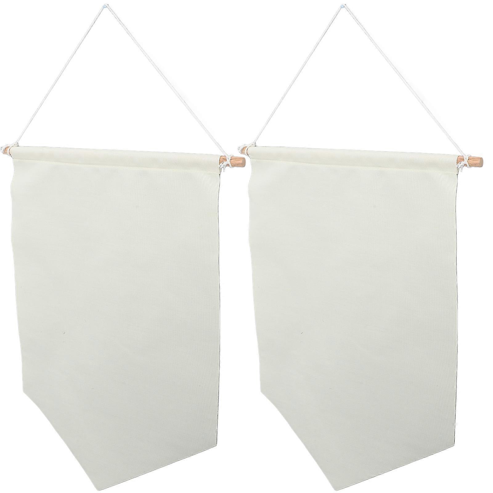 Beige Garden Flags Canvas Yard Decorations for Outdoor Use 8Pcs