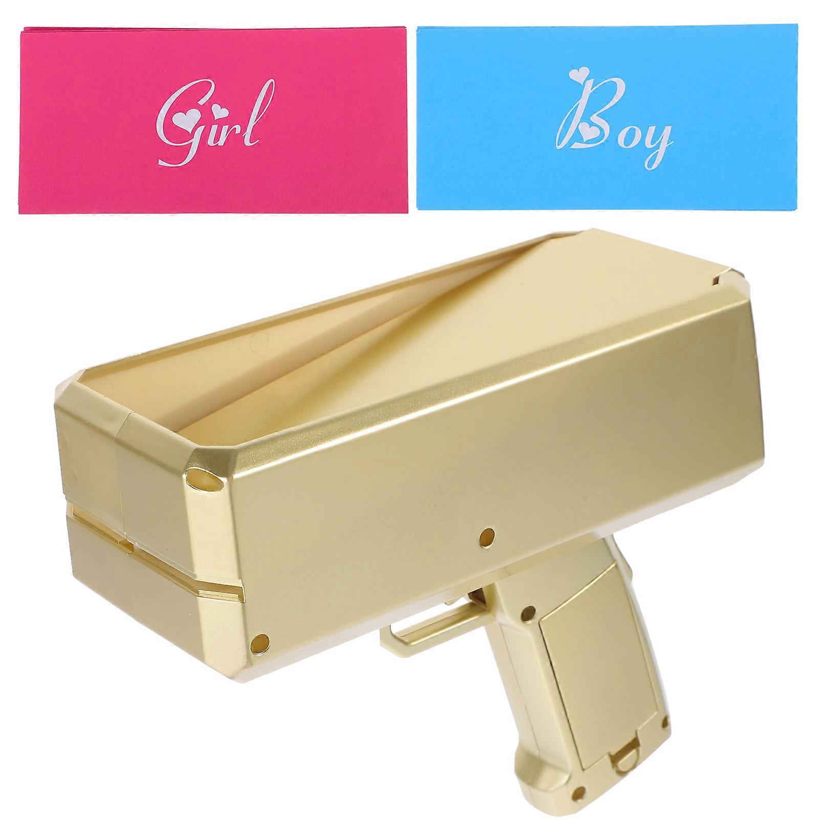 Paper Playing Sprayer Gender Reveal Shooter Toy for Party 3Sets
