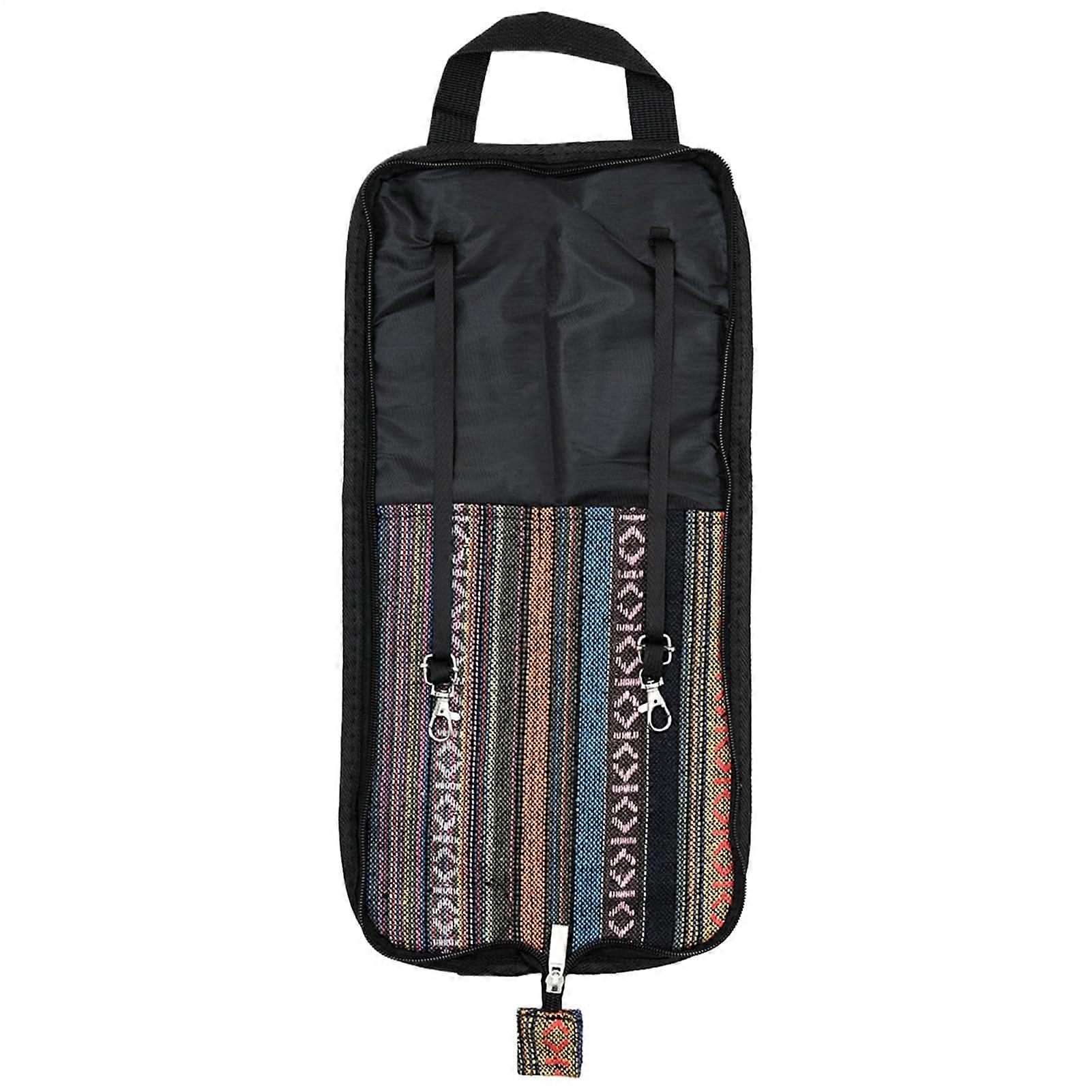 Drumstick Bag Hangable Drumstick Holder Bag Ethnic Style Portable For Drumsticks, Brushes And Mallets