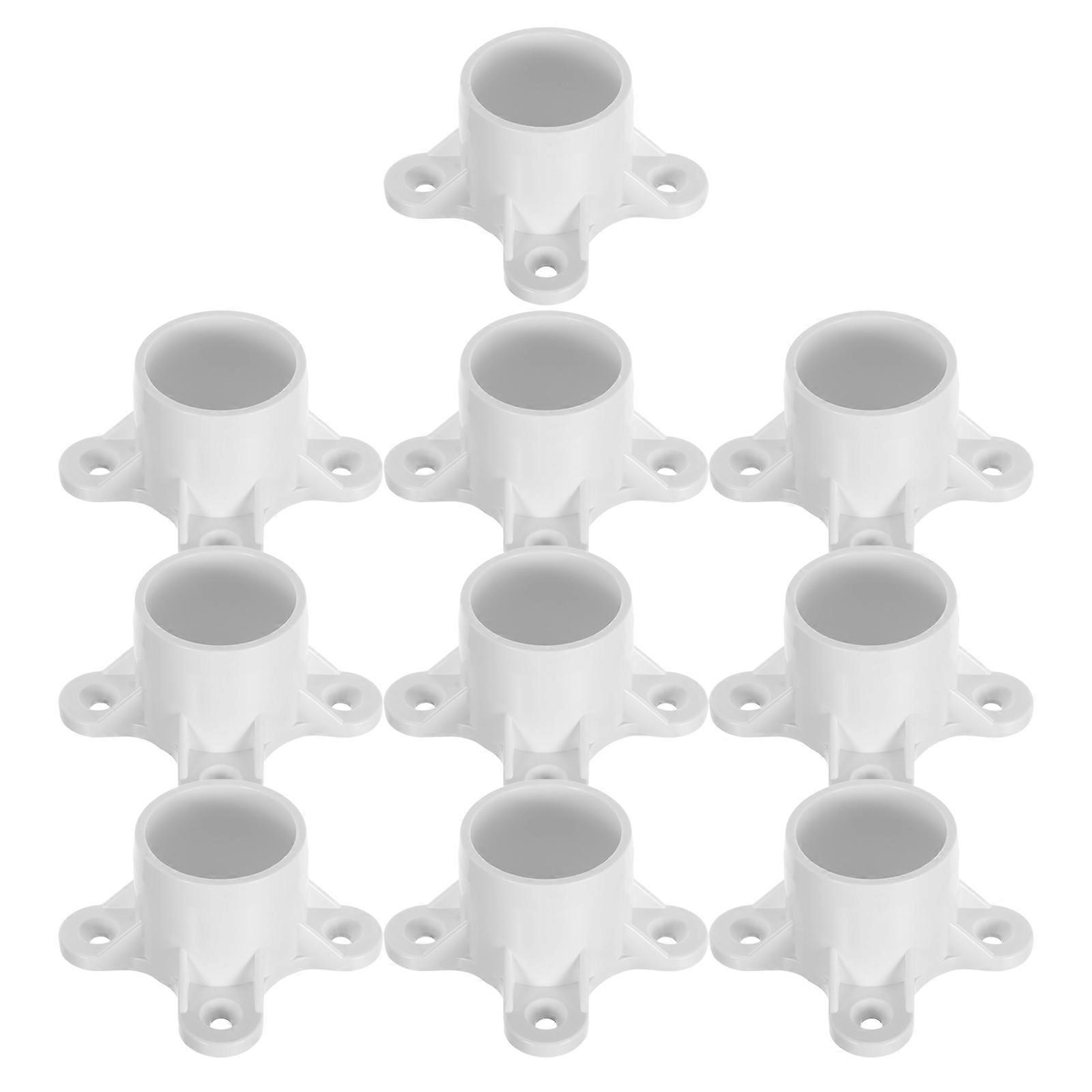 1-Inch PVC Flange Cap For Table Legs Easy Installation Secure Connection 40 Pcs Durable White