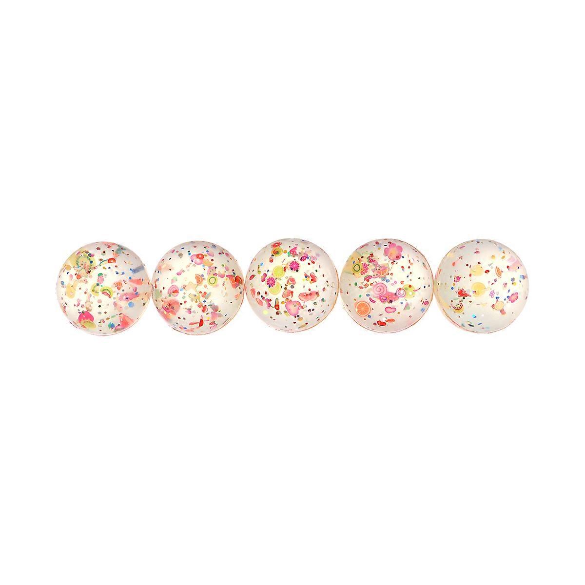 Kids Cognitive Toy Bouncy Ball for Playing 10Pcs Rubber Transparent Balls