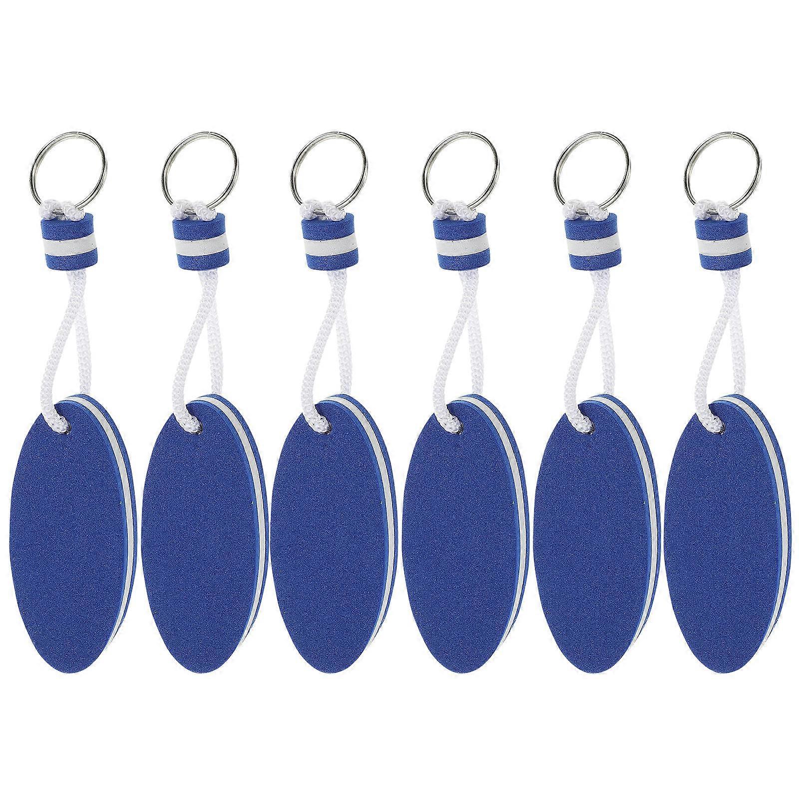 Boat Key Floating Keychain Durable Eva Surfboard Model 12Pcs Blue
