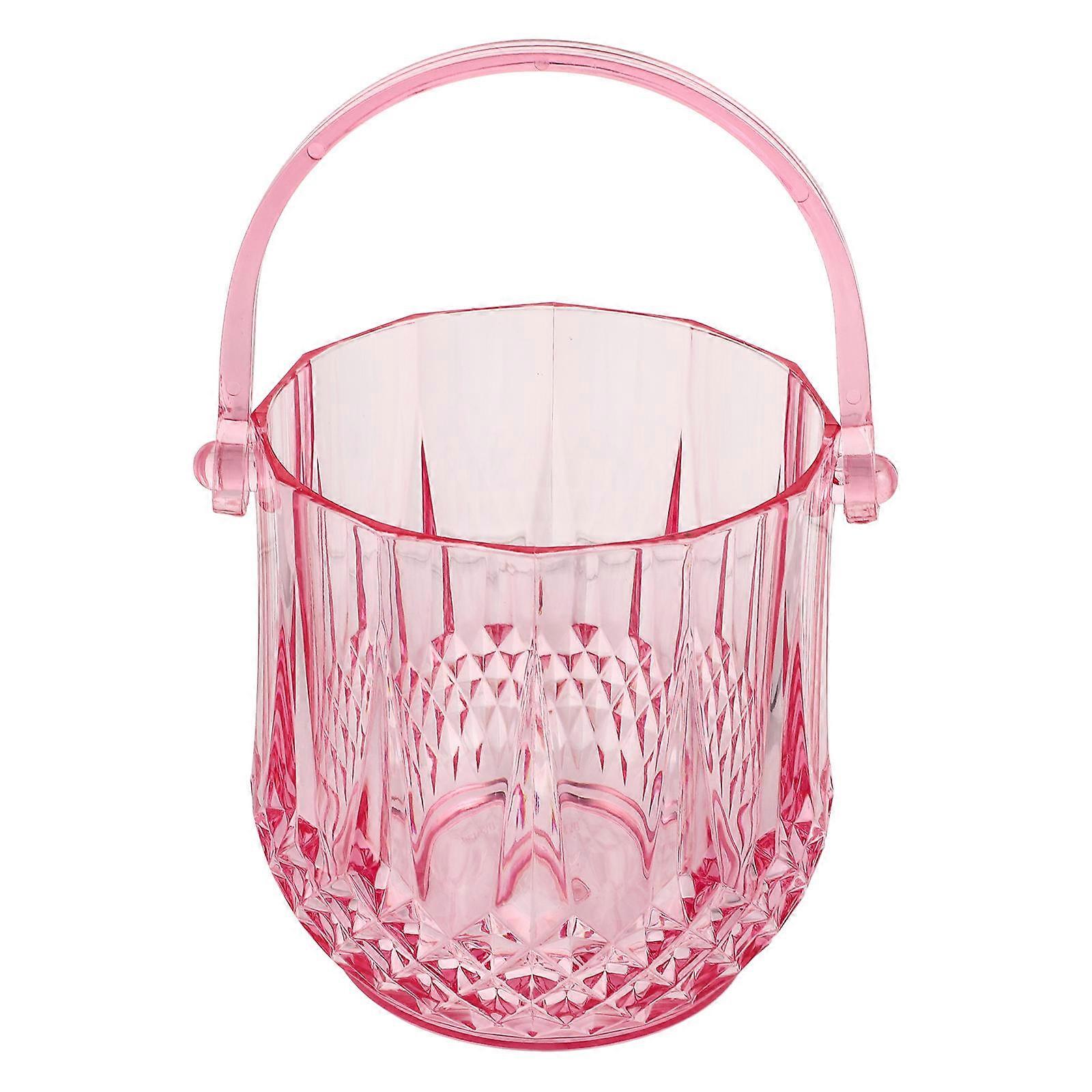Creative Ice Bucket for Storage 4Pcs Red Acrylic Round Ice Buckets