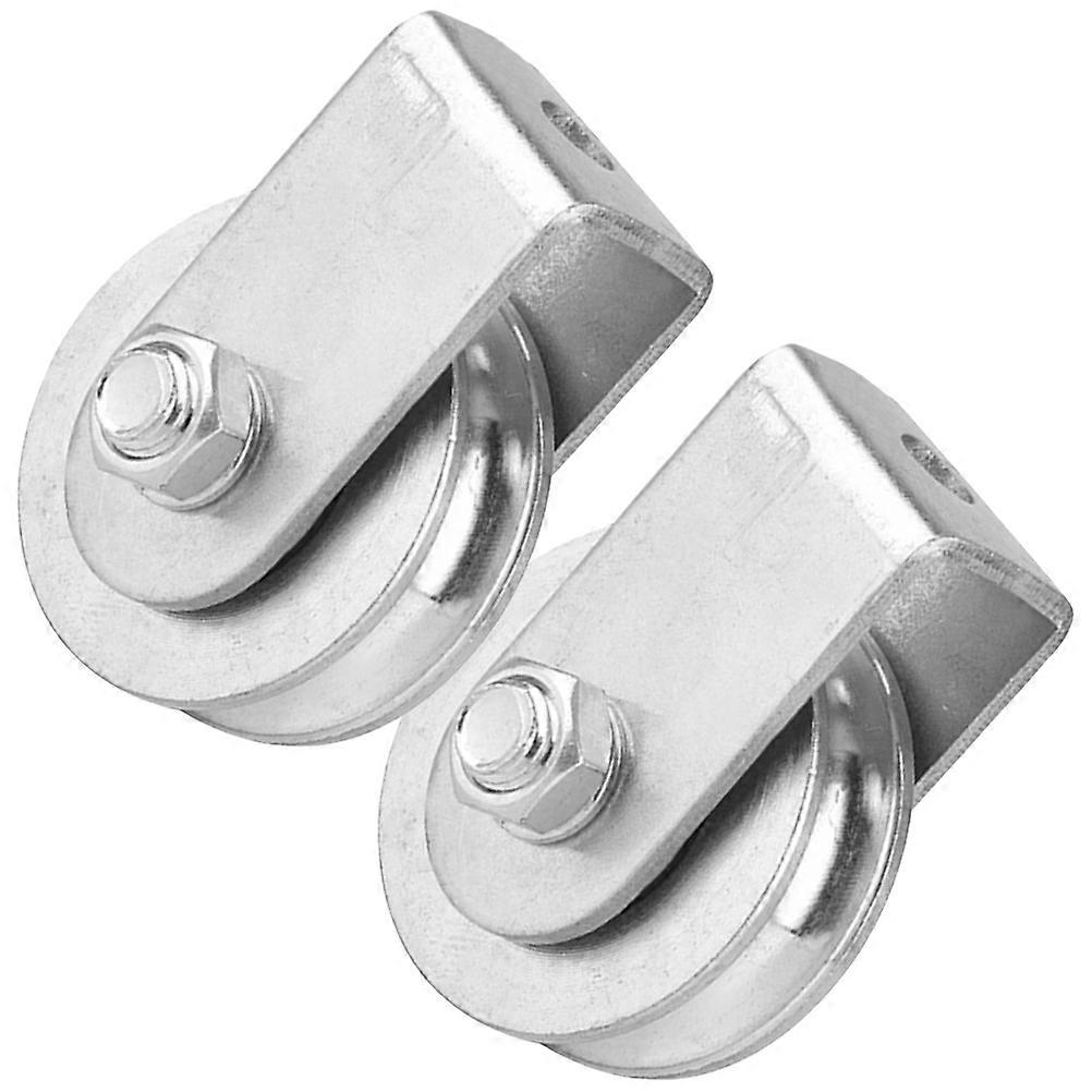 Steel Pulley 2Pcs Single Block Pulley for Heavy Duty Lifting