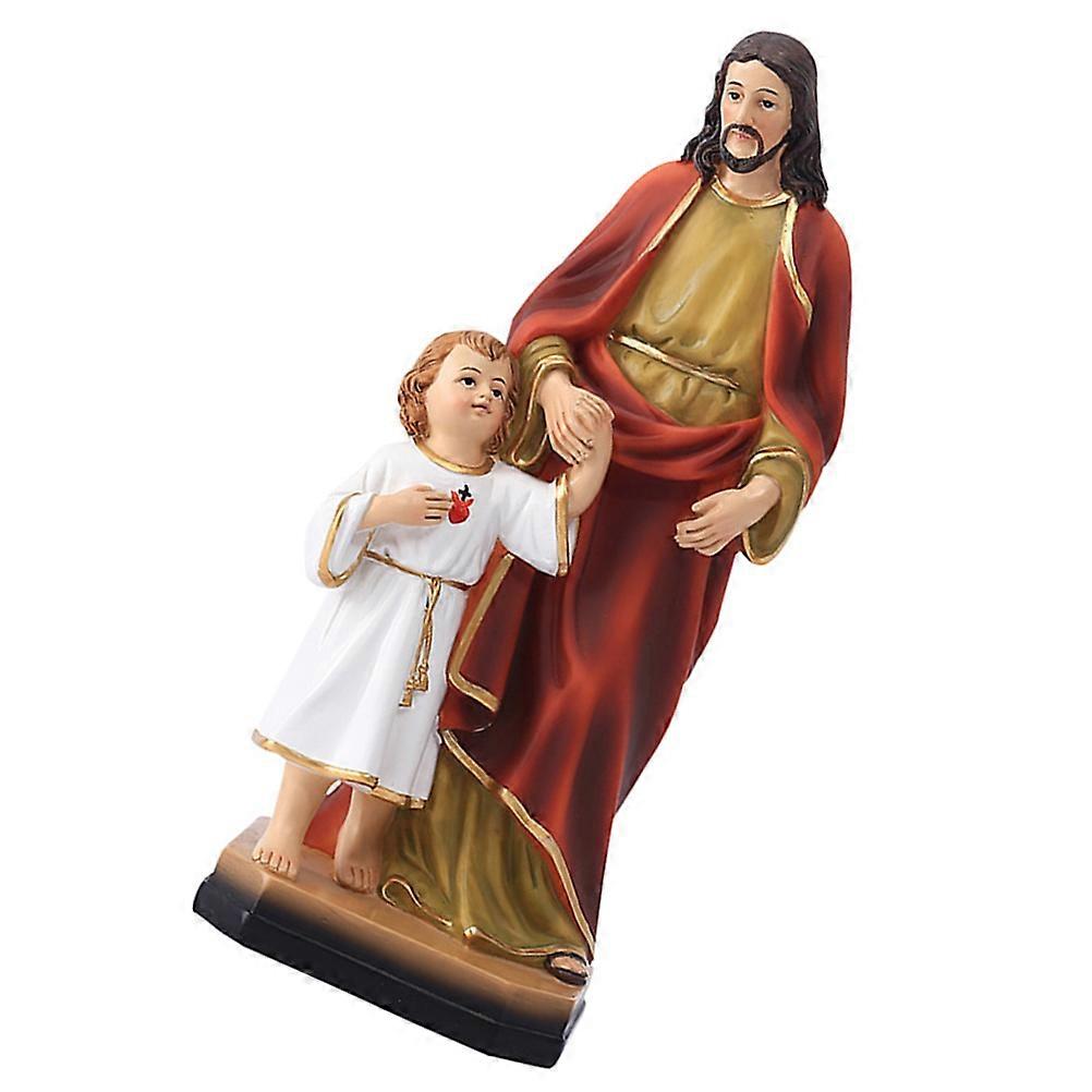 3Pcs Multi Colored Figure Jesus Scene Ornament For Home Decor Desktop Decoration Resin Craft