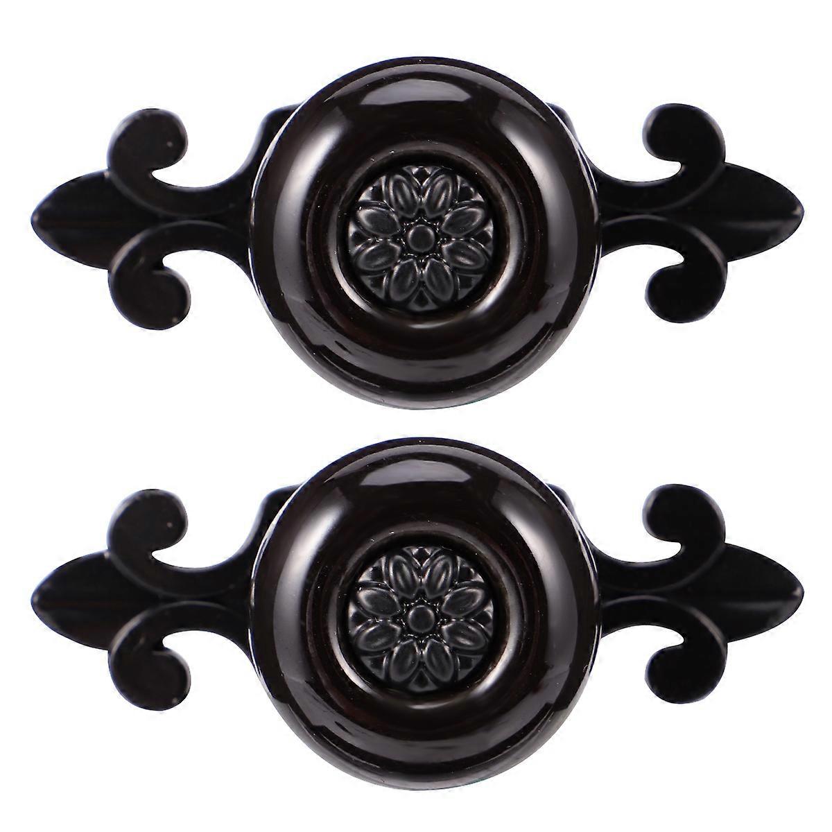 Black Cabinet Pull Bar Zinc Alloy Drawer Knob for Furniture Handle 4Pcs