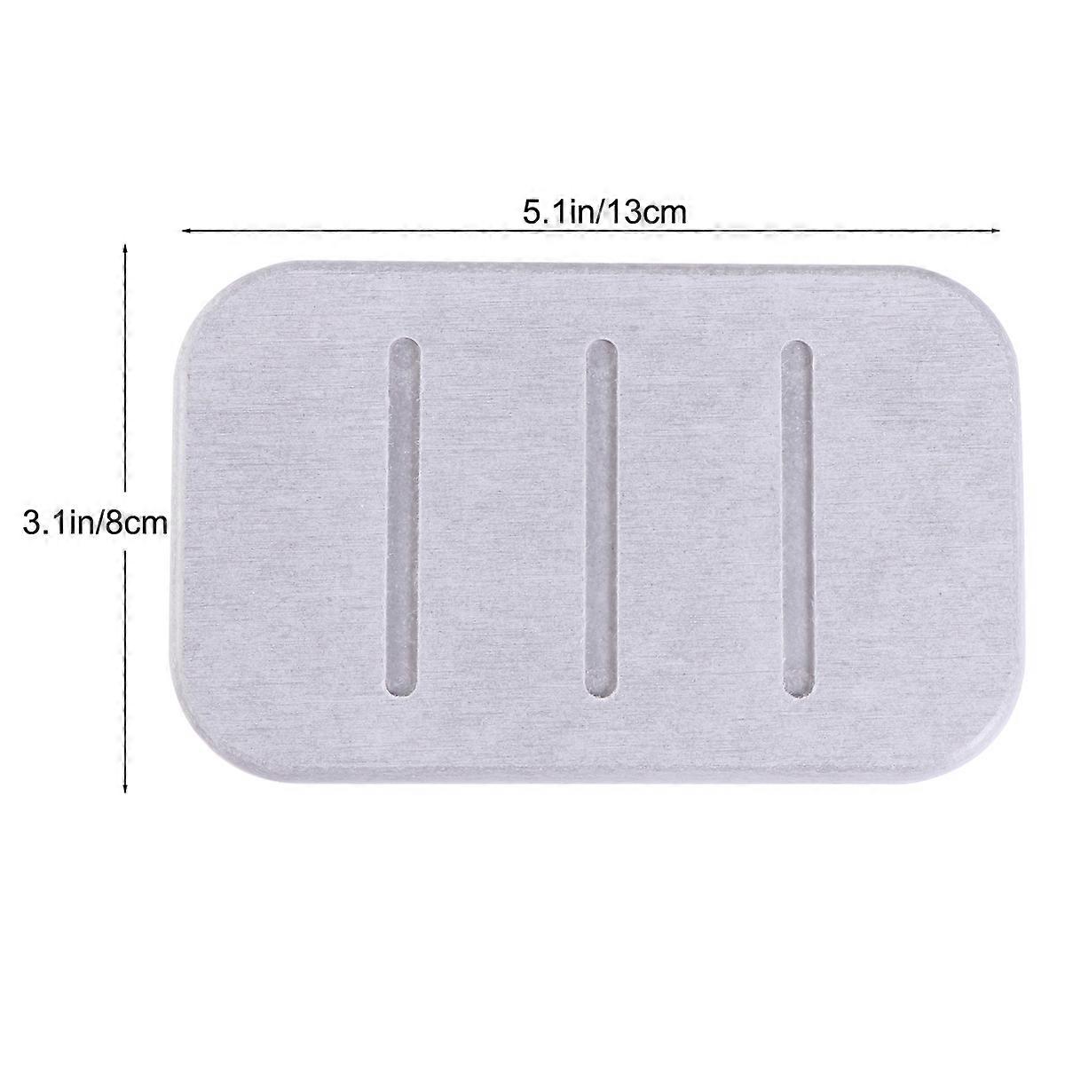 Grey Diatomite Soap Holder for Quick Drying 4Pcs Non Slip Soap Dish