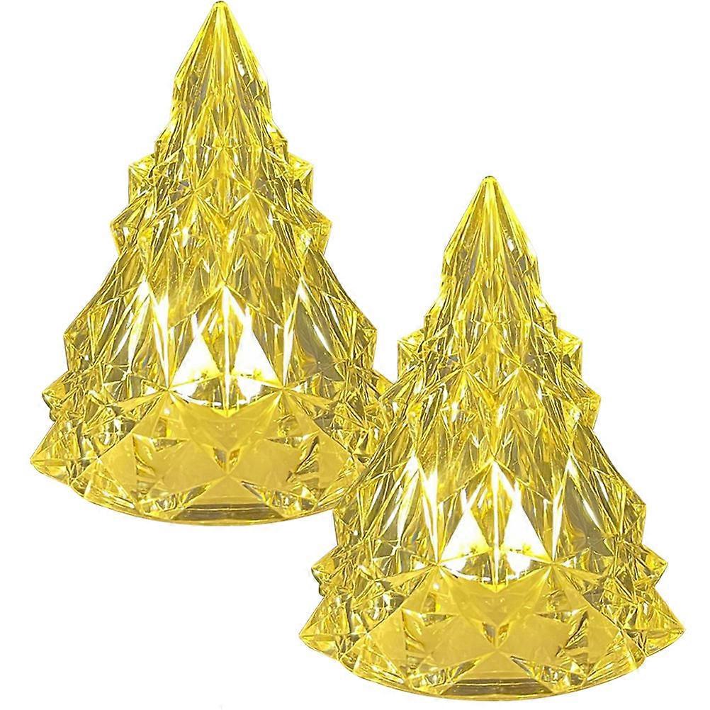 Table Lamp Night Light for Bedroom Decoration 4Pcs Plastic Light Yellow