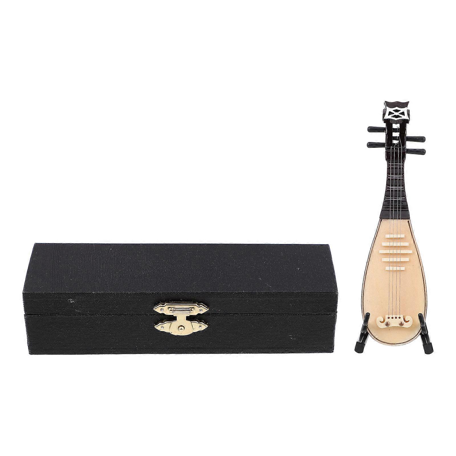 Wooden Mini Pipa Decor Miniature Pipa Models for Desktop 2Sets
