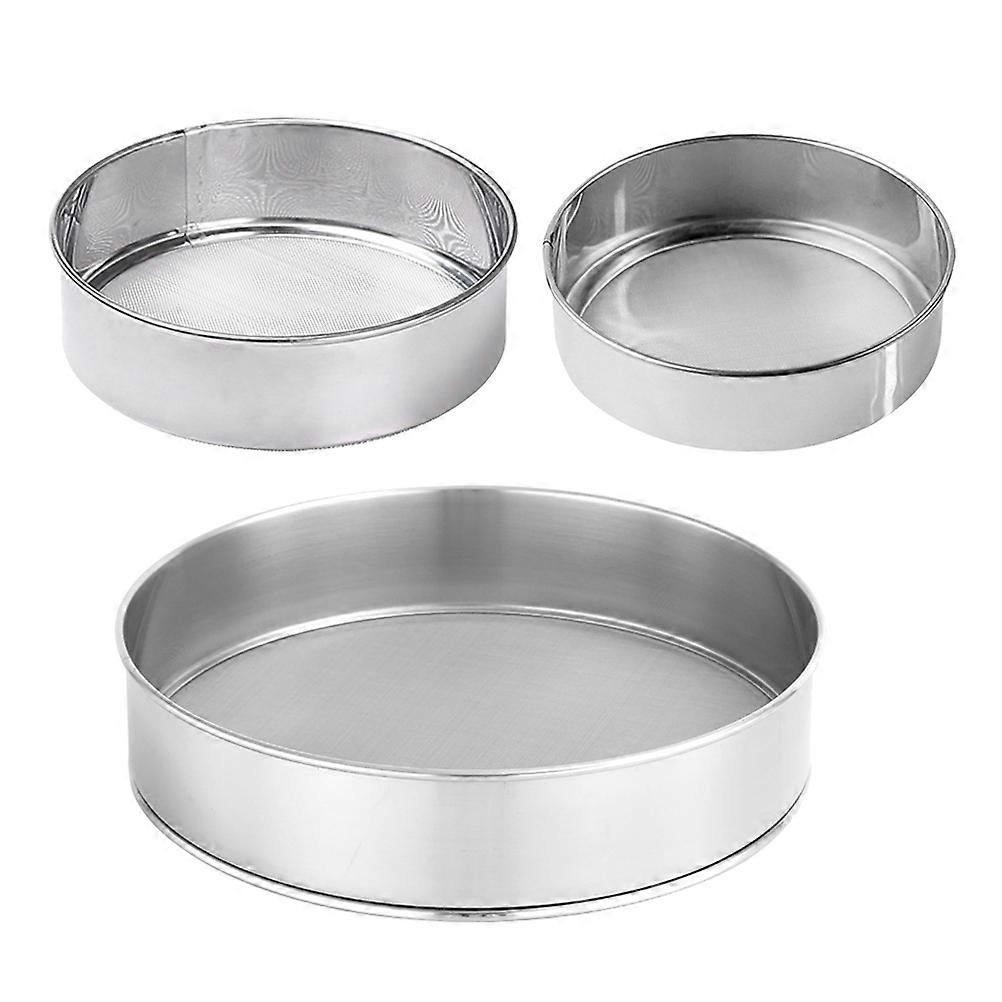 Cake Baking Filter Stainless Steel for Kitchen 9Pcs Fine Mesh Sifting Sieves
