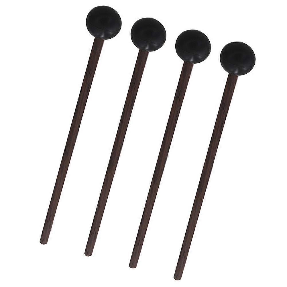 Percussion Drum Mallets Wooden Handle for Tongue Drum 4Pairs Durable Sticks