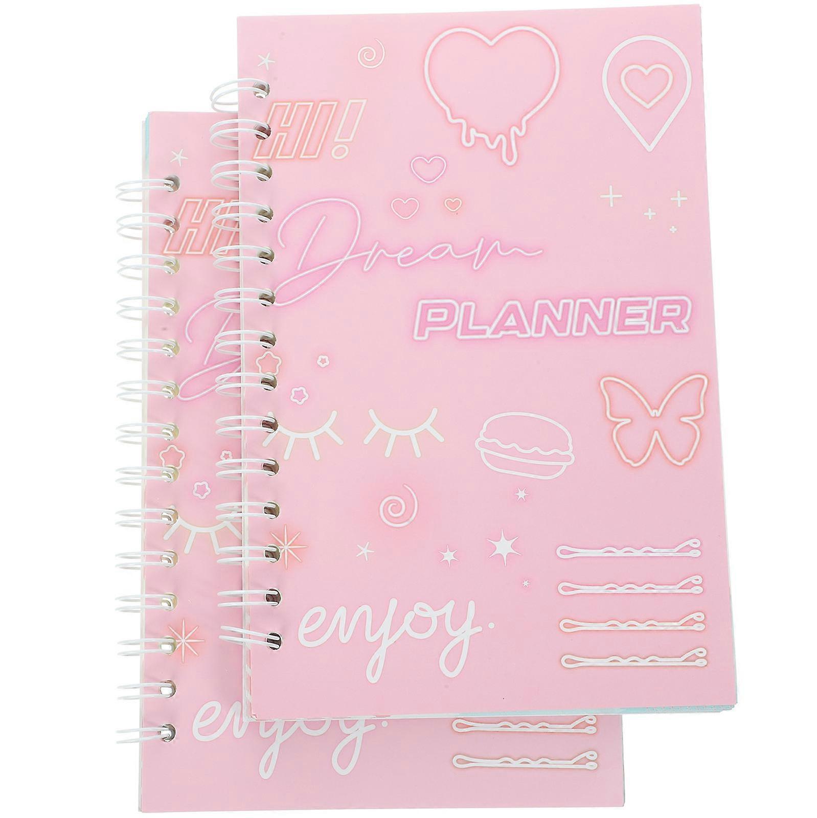 Daily Schedule Planner Organizer Portable Business Planner 2Pack A5 Size For Office Workers And Students
