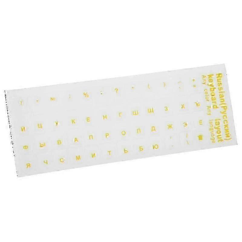 Russian Keyboard Sticker With Black/blue/green/red/yellow Characters 2pcs 2025