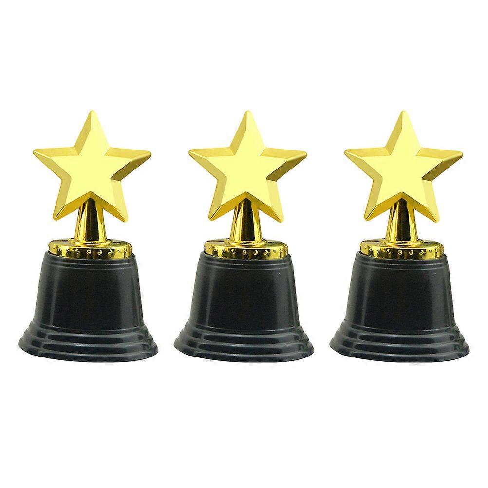 Mini Pentagram Star Trophy for Educational Use 3Pcs Plastic Cups