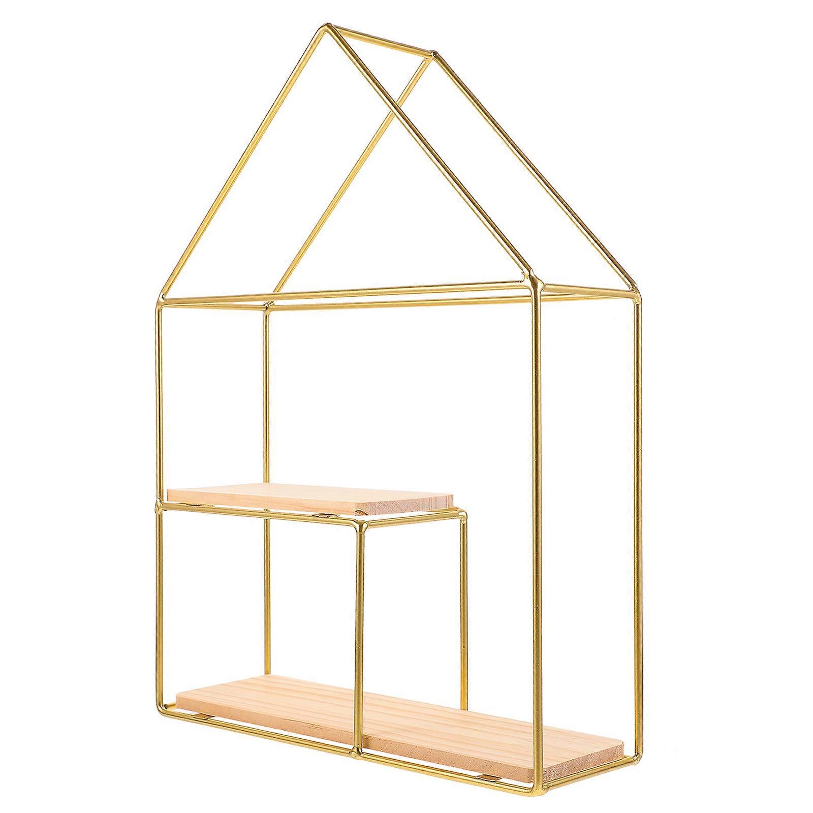 Wall Floating Shelf Iron Shelf for Living Room Storage 2Pcs