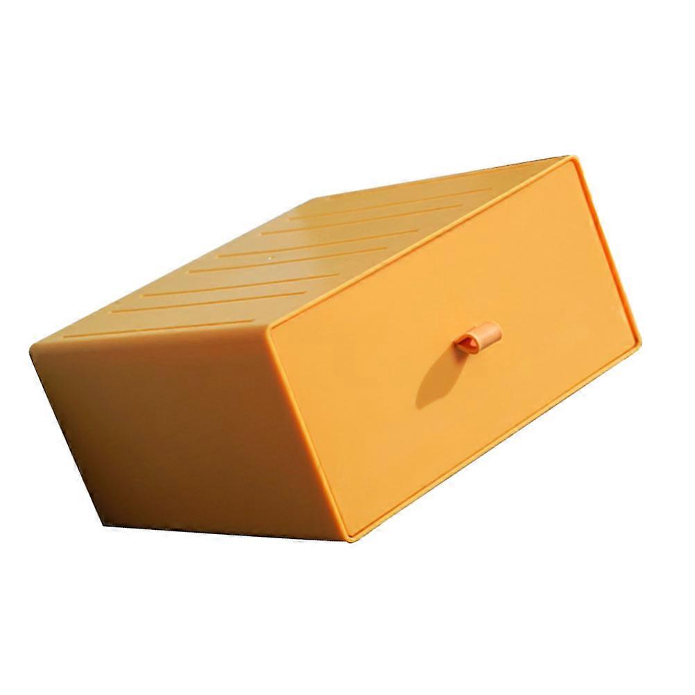 Yellow Desktop Storage Box for Sundries Organizer with 3Pcs Drawer