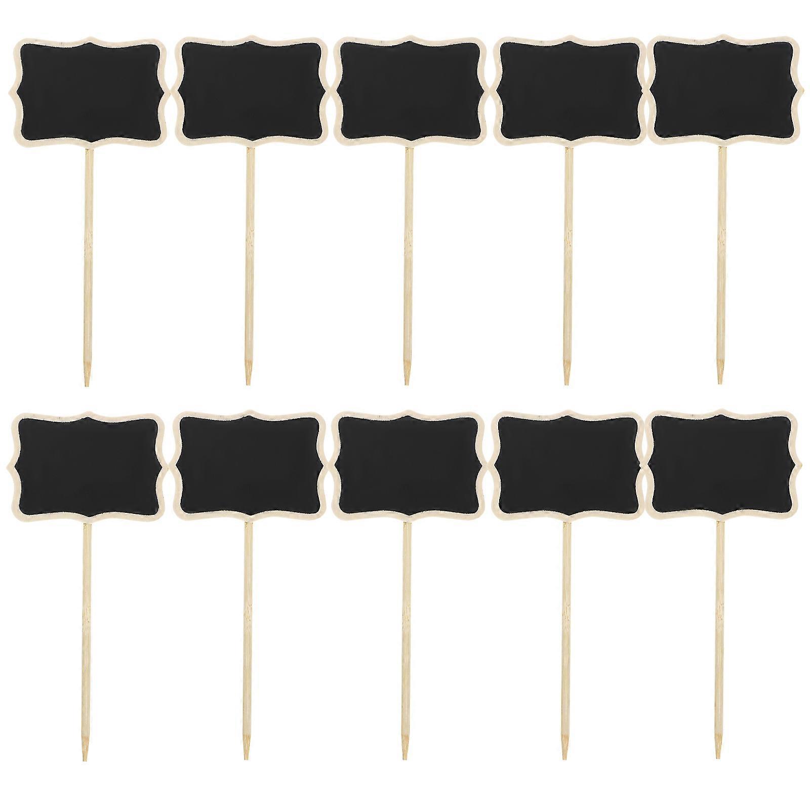 Mini Blackboards Black Wood Message Board for Leaving Message 10Pcs