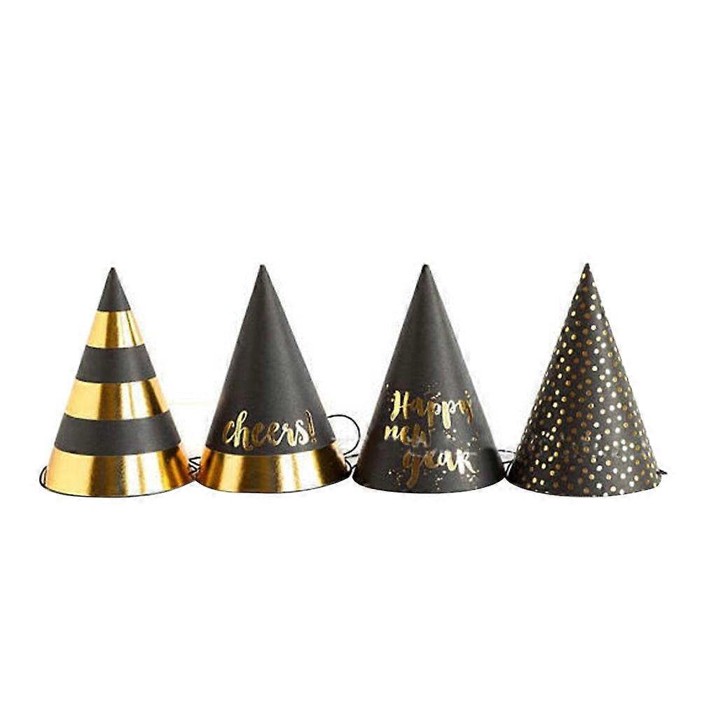 New Year Party Hat Cone Hats for 12Pcs Party Decorative Hats Set