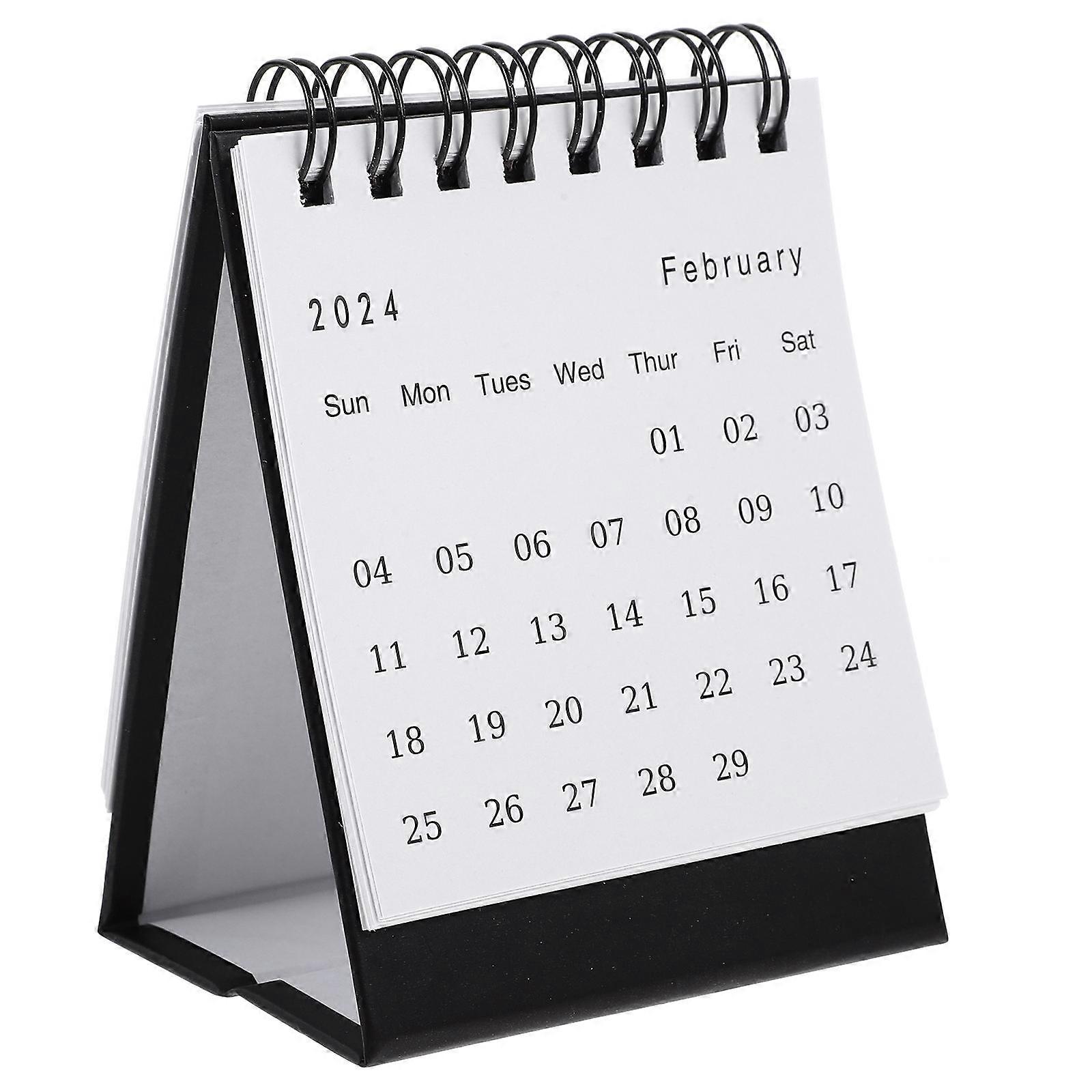 Rectangular Mini Desk Calendar 2024 Practical Reminder For Home Or Office Decoration 4Pcs
