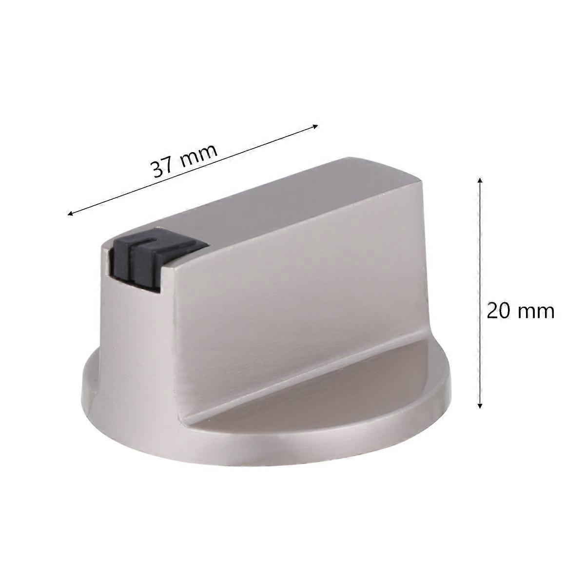 Gas Stove On-Off Knob 2Pcs Cookware Accessory For Home Kitchen Replacement In Silver Color Designed For Easy Control