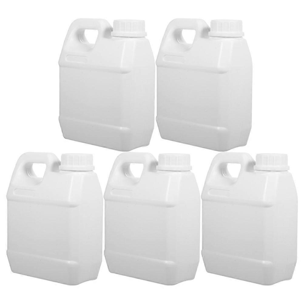 White Gallon Container Plastic Bottles for Storage 25Pcs with Lid