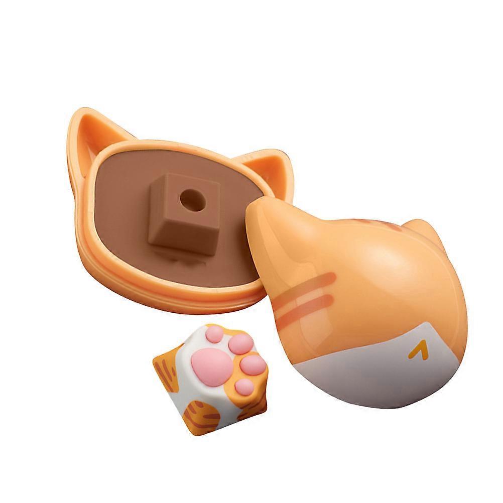 Adorable Cat Paw Shape Mechanical Keyboard Key Cap For Gaming Office Use Chocolate Color 1Pack