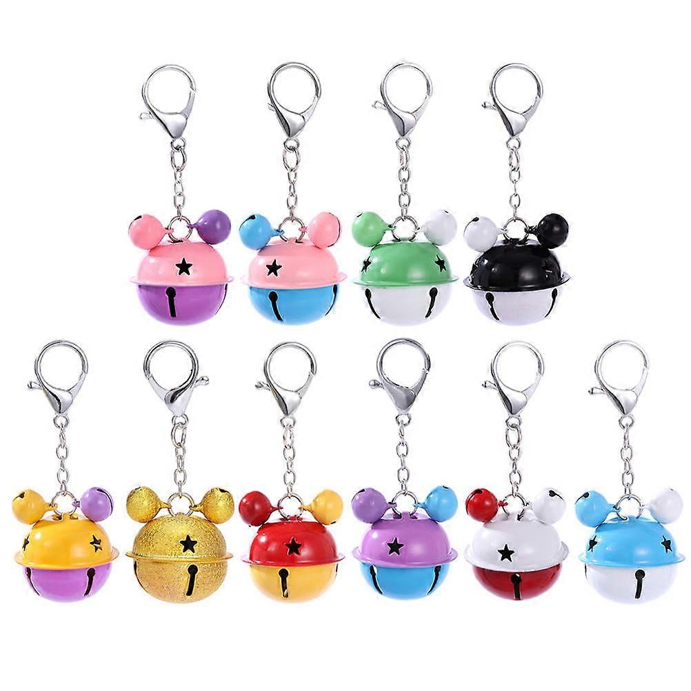 Creative Key Rings Metal Bell Pendant for Decor 20Pcs Keychains