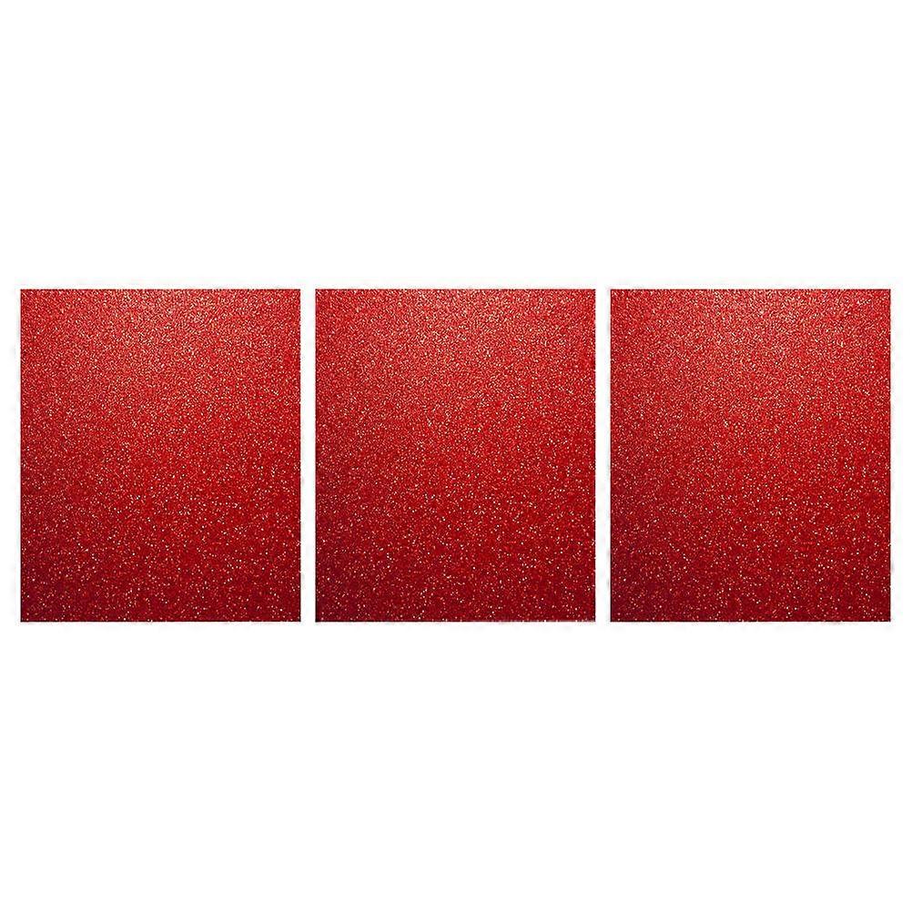 DIY Heat Transfer Vinyl Sheet Red 6Pcs Glitter Sheet Perfect For Lettering Numbering And Monogramming On Various Fabrics