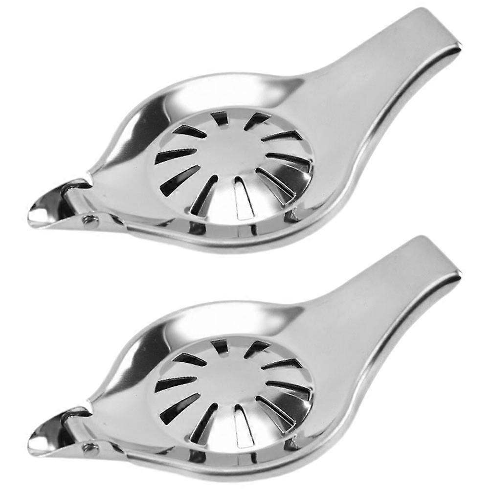 Handheld Lemon Juicer Manual Stainless Steel Fruit Squeezer 2Pcs