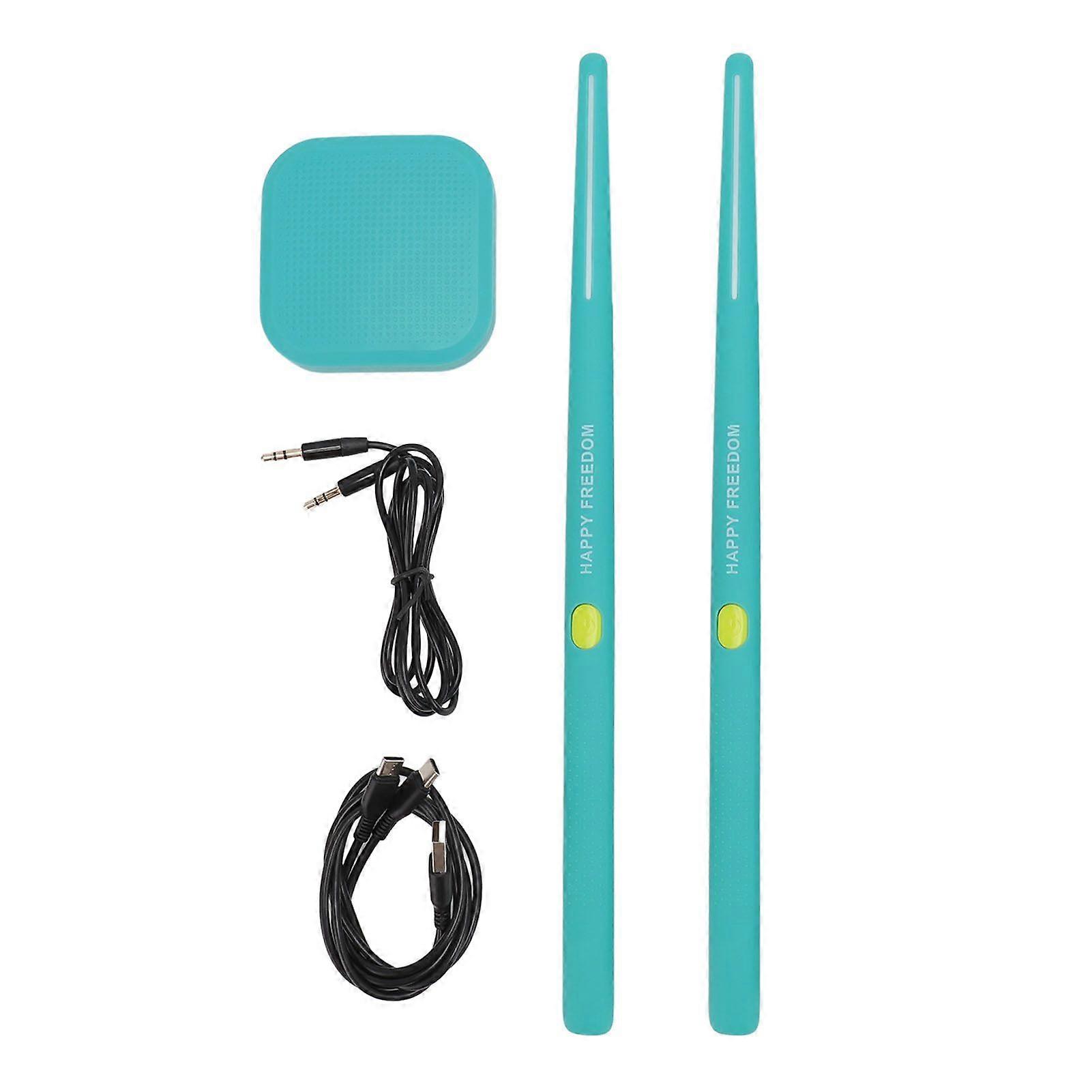 Electronic Drum Set Authentic Experience Virtual Reality Somatosensory Air Drum Sticks with Colorful Lighting Effects