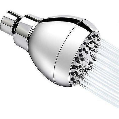 High pressure chrome shower head with powerful jet and small silicone nozzle