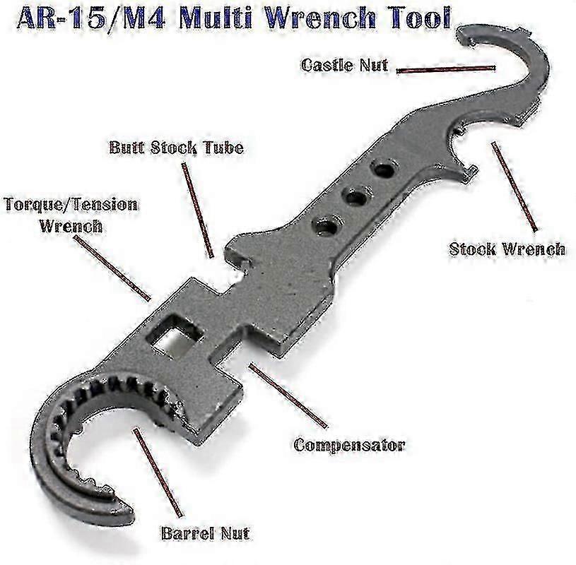 Jubee Multi Wrench Tool Ar 15 / M4 Stahl Armorers Heavy Duty Combo Wrench p202411261254