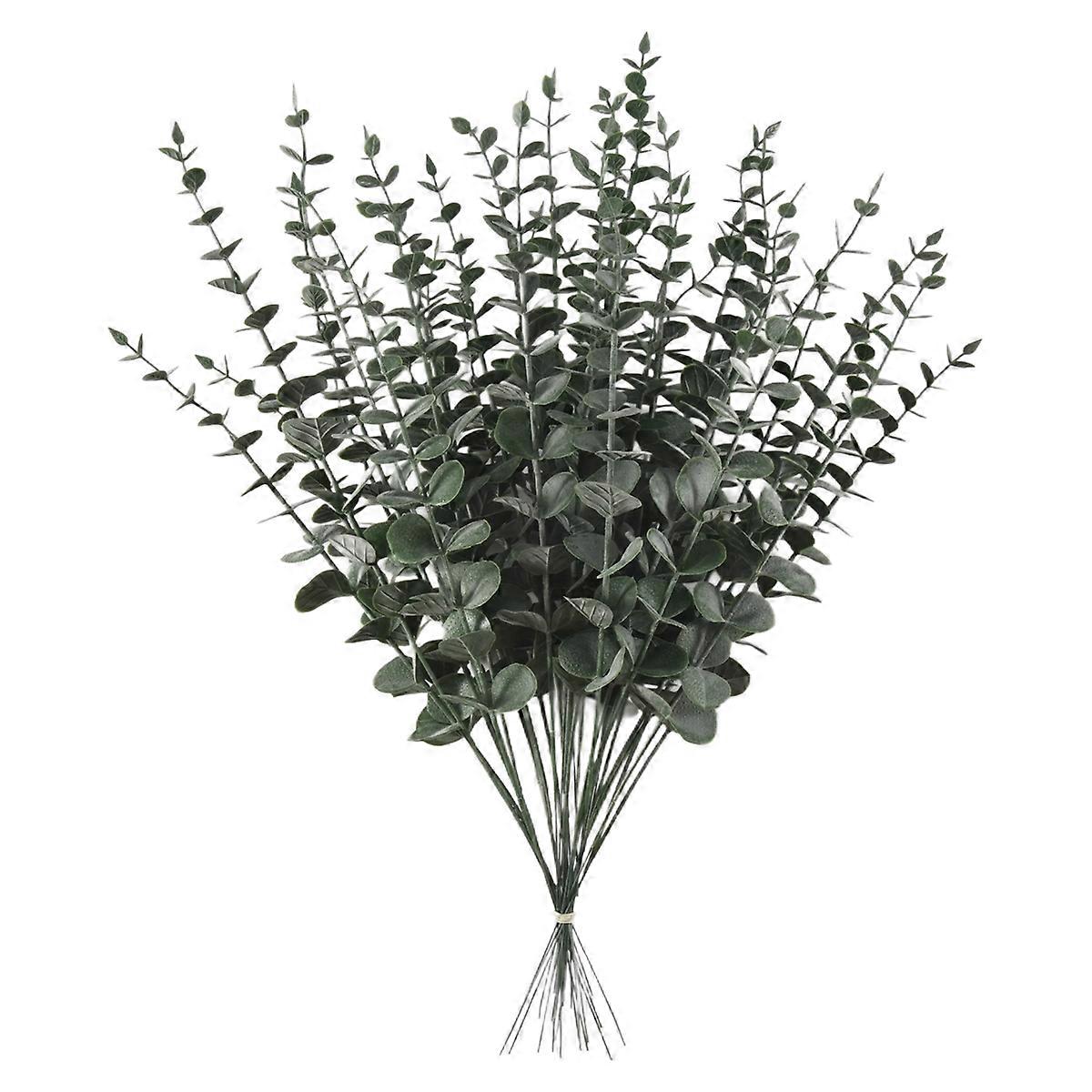 36 Pieces of Eucalyptus Stems Artificial True Gray Leaf