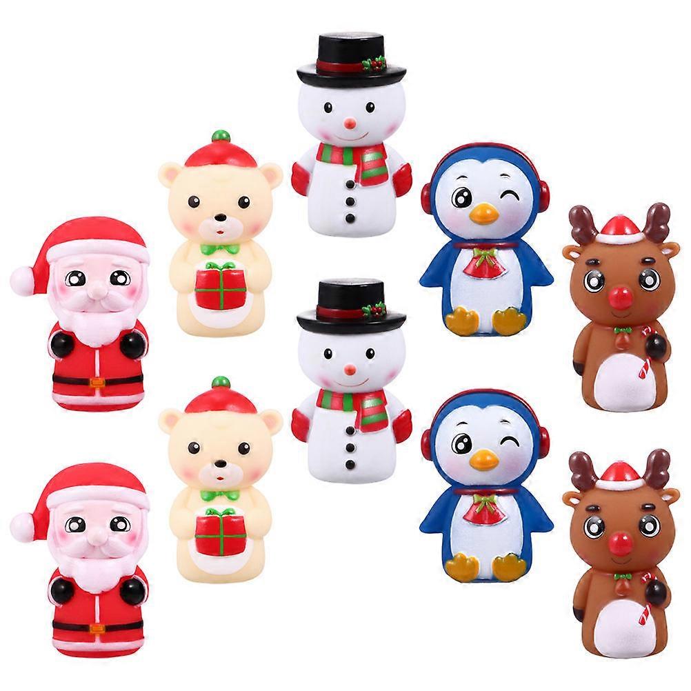 Christmas Finger Puppet Toys Kids Hand Puppets for Playing 20Pcs Assorted Colors