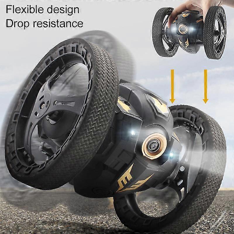 TAW-C6 RC Bounce Car 2.4GHz Wireless Remote Control LED Lights 360 Degree Rotation Stunt Car for Kids