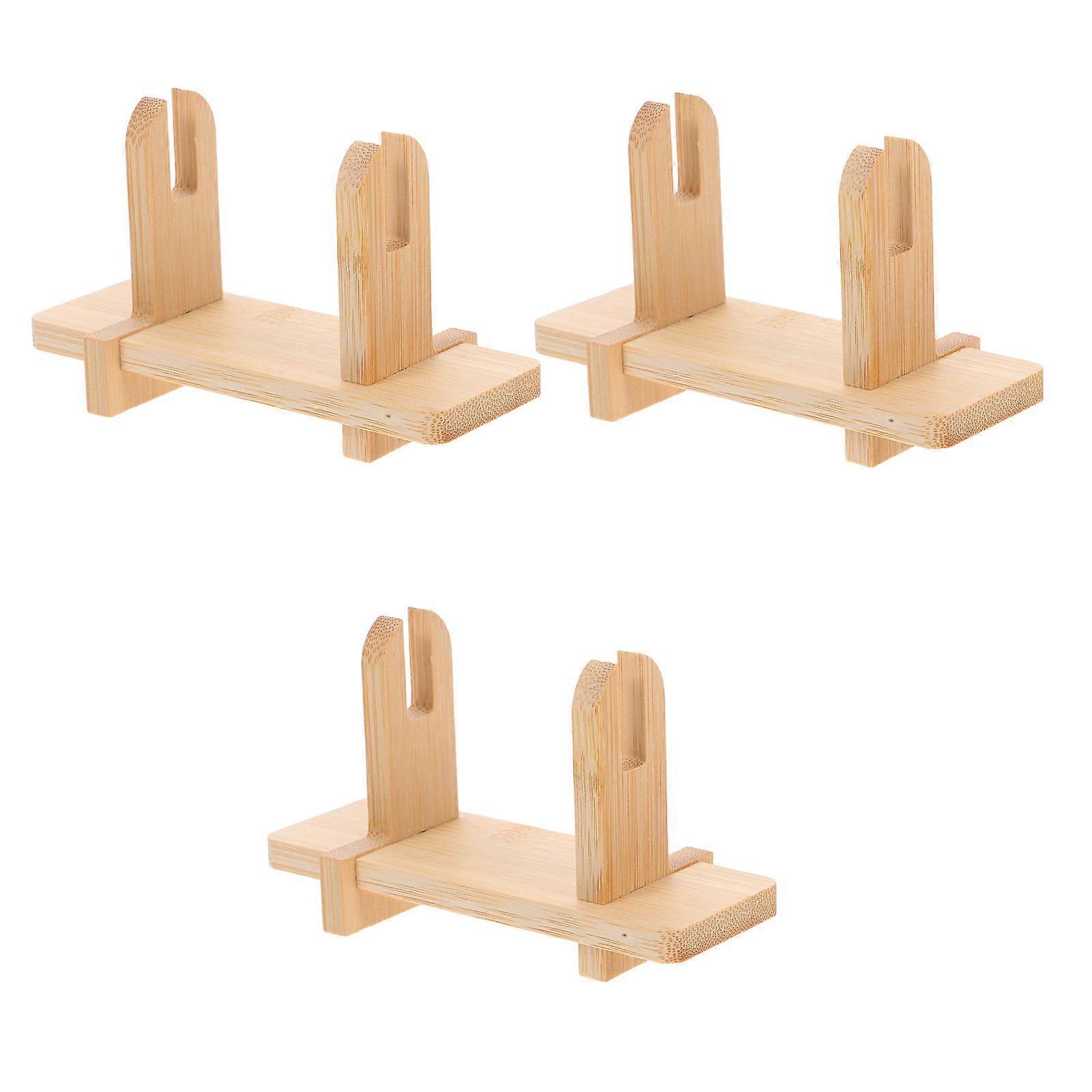 Japanese Folding Fan Holder Bamboo Stand for Display 15Pcs Decorative Rack