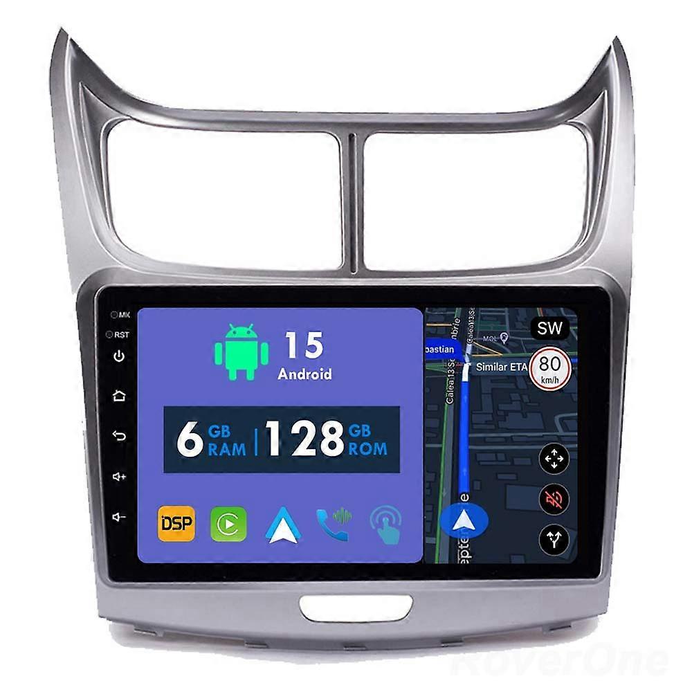 Car Radio 6G+128G CarPlay GPS Navigation Head Unit for Chevrolet Sail 2009 - 2013 Android Auto Bluetooth Stereo Touch Screen