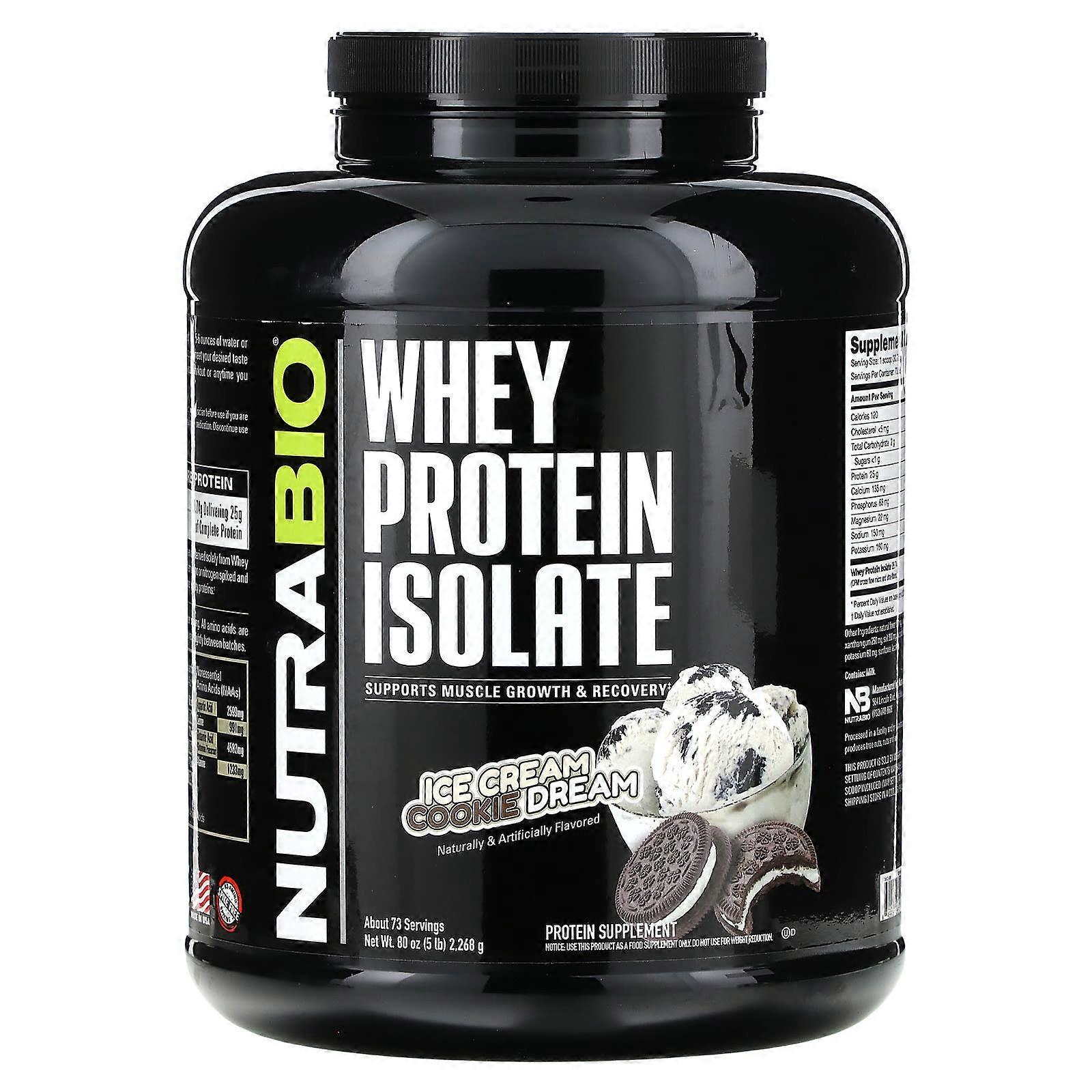 Whey Protein Isolate, Ice Cream Cookie Dream, 5 lb (2,268 g)