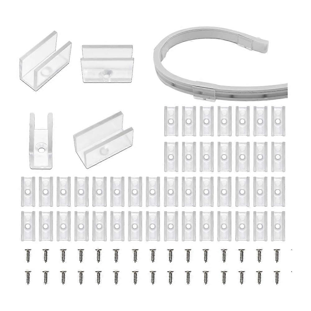 Neon Rope Light Mounting Brackets, 100PCS Neon Lights Install Fixing Clips Accessories for 6x12mm LED Neon Flex Strip