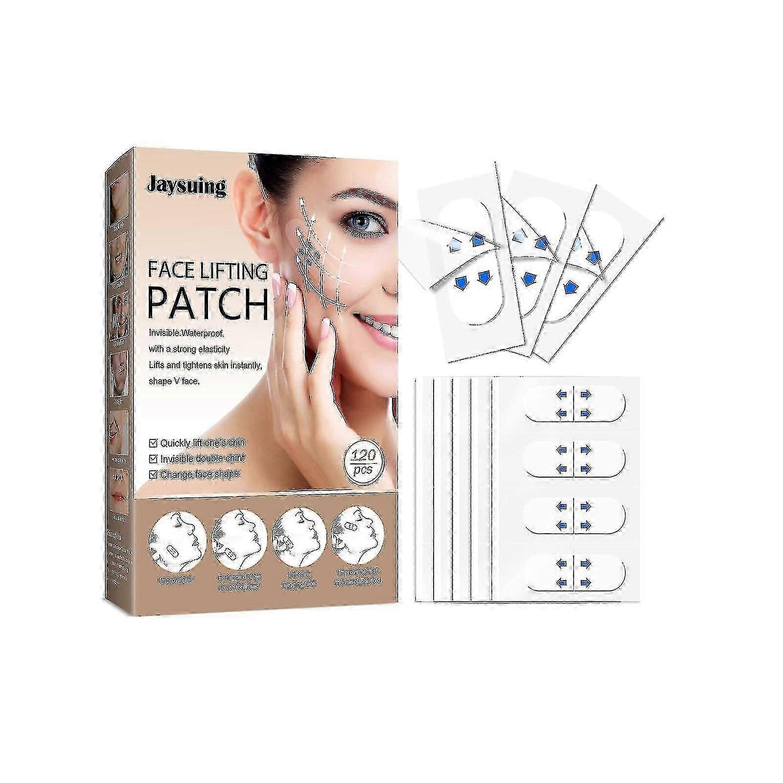 120pcs Face Lifting Tape Ultra-thin Invisible Waterproof High Elasticity, Makeup Tool To Hide Facial Wrinkles Lifting Saggy Skin - MXBC