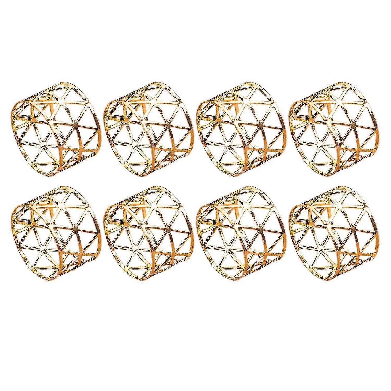 8 Pcs Of Round Mesh Napkin Ring Holder, Table Set Suitable For Casual Or Formal Occasions And Weddi (haoyi