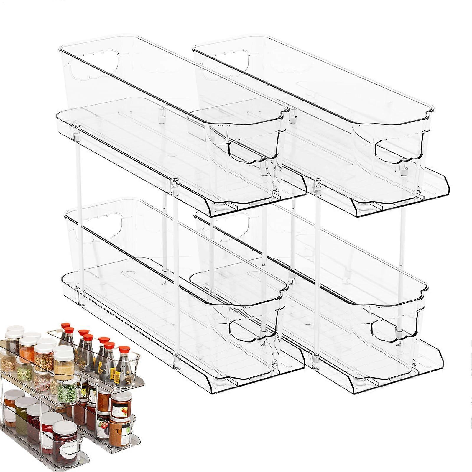 Slide Out Sink Shelf, 2Tier UnderCabinet Organizer, Smooth PullOut Drawer, Durable Rack For Bathroom Kitchen Laundry