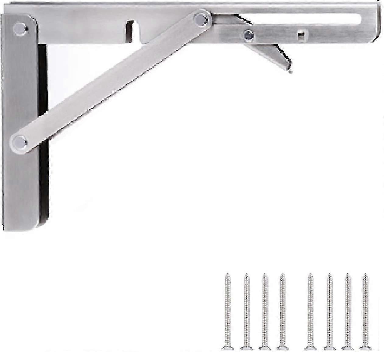 ポリッシュステンレススチール折りたたみシェルフブラケット、直角ブラケット(304ステンレススチール-30cm)