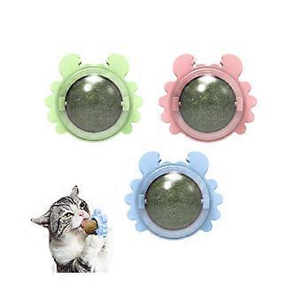 Catnip Ball Legetøj Krabbe Catnip Bolde til katte Væg 3 Pack Cat Nips Organic Ball Cat Lick Chew Toy For Cat Teeth Rengøring Lindre Cat Angst