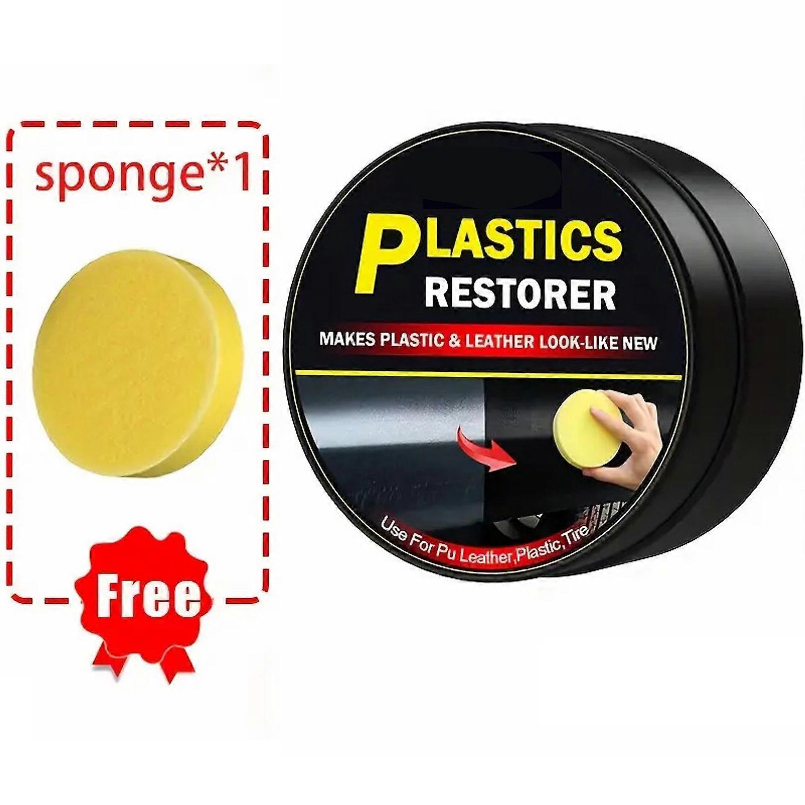 Safe Plastic Revitalizing Wax with Included Sponge High Density Sponge Car Wax Easy to Use for Automotive Use Repairs Multicolor
