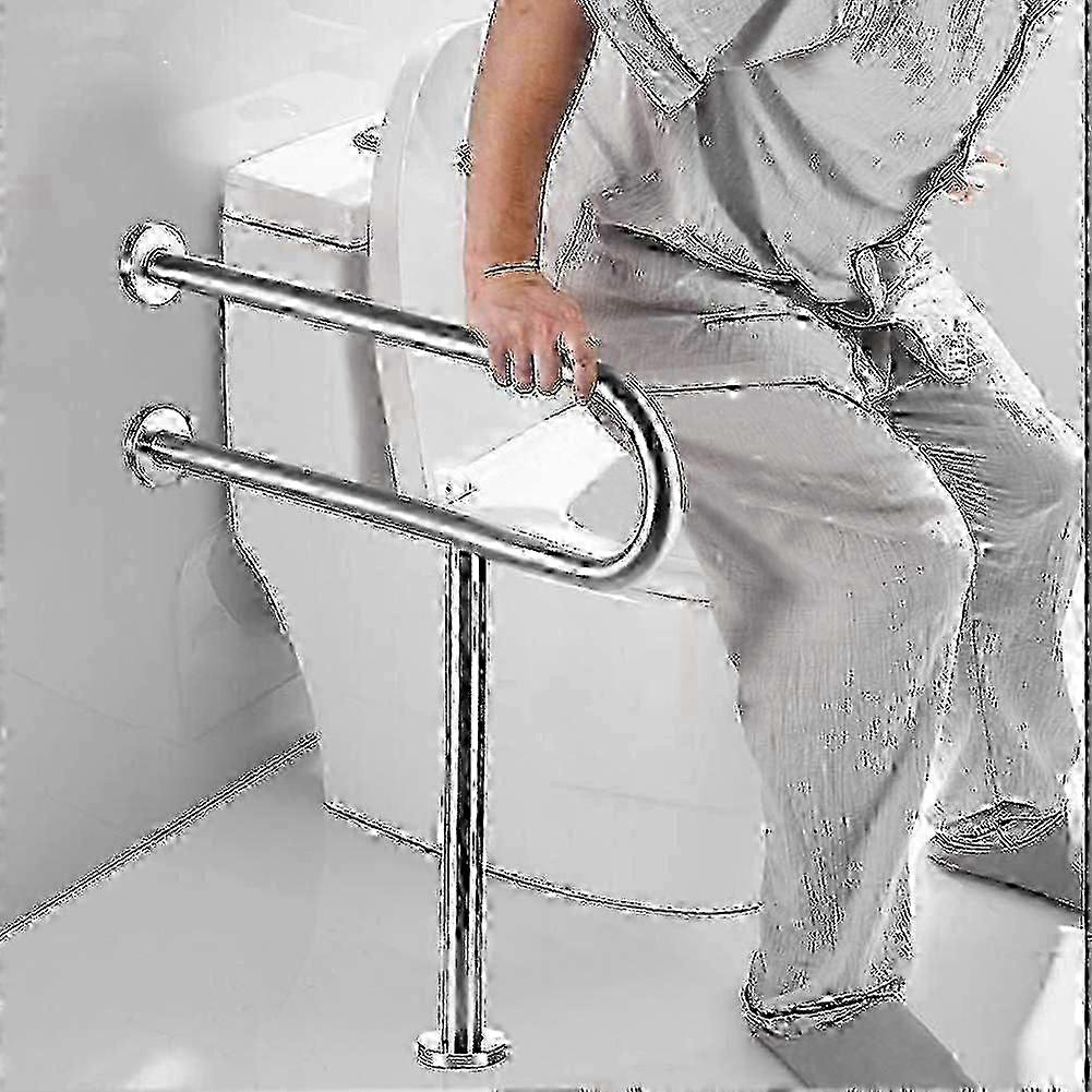 Maniglia di sicurezza per WC regolabile in altezza con barra di sostegno, supporto per bagno con capacità di 200 kg per anziani e disabili szsh154