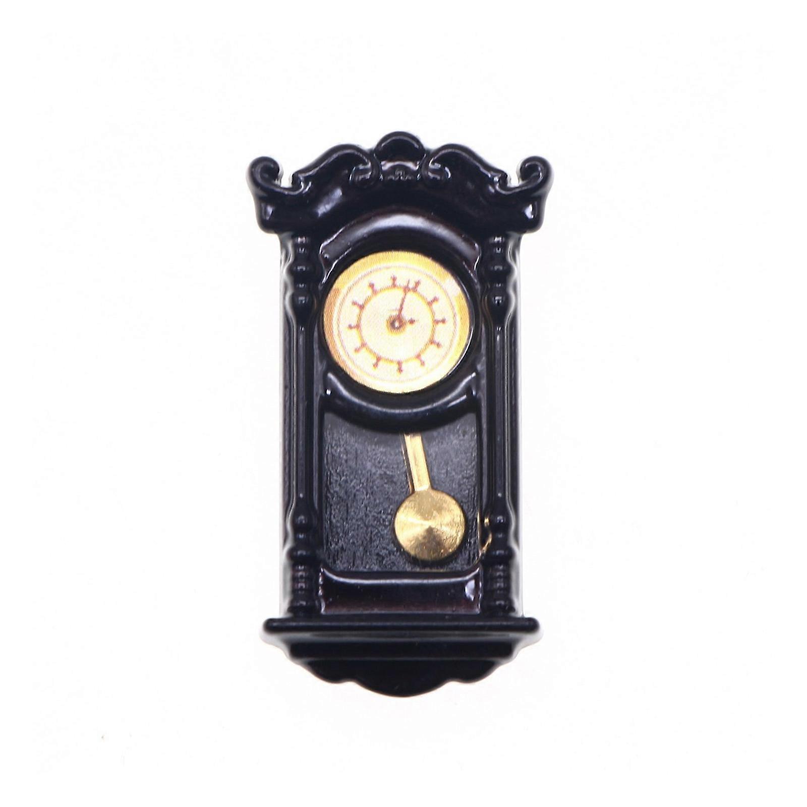 Retro Miniature Functional Clock With Adjustable Time Hands Sustained Metal Craft For Doll house Decors Collection Multicolor