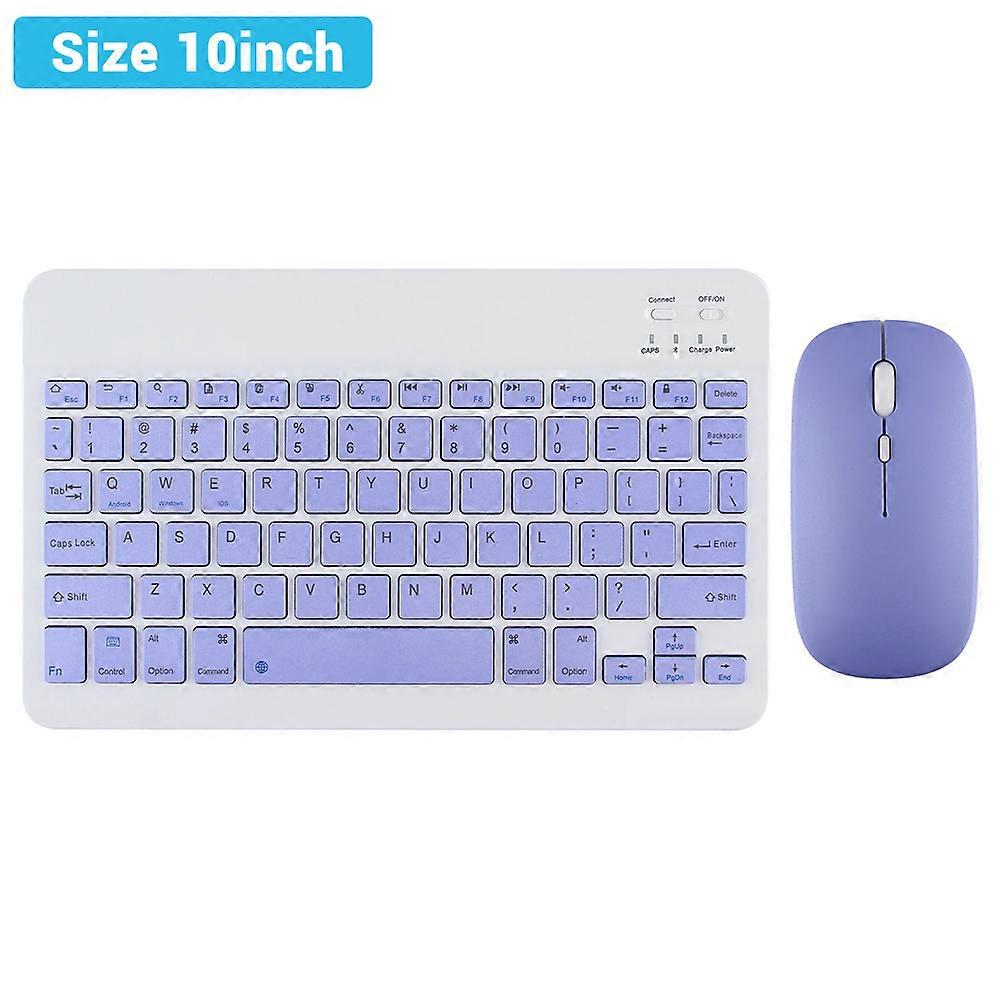 Bluetooth Wireless Keyboard & Mouse for Android/iOS, Compatible with Samsung, Xiaomi Tablet, iPad Air Pro Mini, Russian Korean Layout